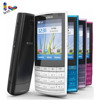 Originalus, Atrakinta Nokia X3-02 Mobiliuosius Telefonus, GSM, 3G, Wi-fi, Bluetooth, 5MP Kamera, Remti rusų Klaviatūra Restauruotas mobilusis Telefonas