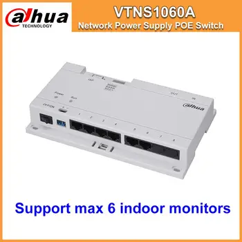 Originalus Dahua VTNS1060A Vaizdo Domofonas POE Switch IP Sistemą VTO2000A intercom Prijungti Max 6 Patalpų Monitoriai
