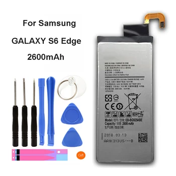 Originalus EB-BG925ABE 2600mAh Samsung S6 krašto baterija G9250 G925FQ G925F G925S S6Edge G925V G925A