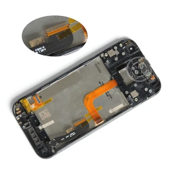 Originalus Ekranas HTC Mini 2 LCD Jutiklinis Ekranas skaitmeninis keitiklis su Rėmu HTC Mini 2 Ekranas M8 Mini LCD Pakeitimo