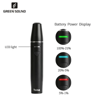 Originalus GreenSound Toba vape rinkinys 1000mah/5v įmontuota baterija Elektroninių cigarečių komplektas LED šviesos ne dega, klijuoti vape pen