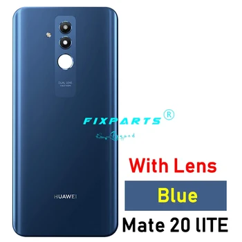 Originalus Huawei Mate 20 Lite Atgal Baterijos Dangtelis Stiklo Būsto Duris Atveju Fotoaparatas Objektyvo Huawei Mate 20 Lite Galinis Korpusas Stiklo