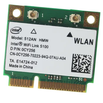 Originalus INTEL WiFi Link 5100 512AN_HMW A/G/N Dual Band WiFi, WLAN Pusę Mini Card PCIe 300M