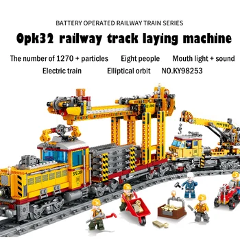 Originalus KAZI elektros geležinkelių miesto traukinio building block modelis su šviesos ir garso vaikai surinkti berniukas žaislas gimtadienio dovana