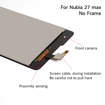 Originalus LCD ZTE Nubija Z7 Max NX505J LCD Ekranas Jutiklinis Ekranas skaitmeninis keitiklis mazgas, ZTE Nubija Z7 Max NX505J LCD Pakeitimo