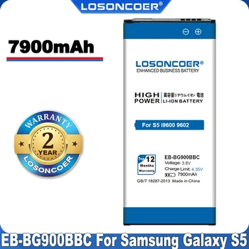 Originalus LOSONCOER 7900mAh EB-BG900BBC Samsung S5 Akumuliatorius i9600 i9602 i9605 G900F G900T G9008 G9009D G9006W G900