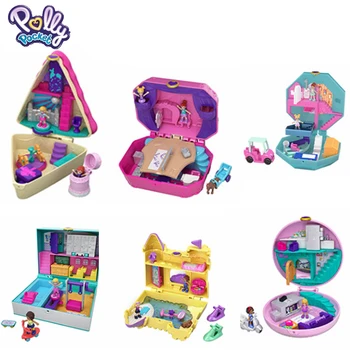 Originalus Polly Pocket Lėlės Kūdikių Mergaičių Žaislai Mergaitėms Lobis Langelyje Drabužius Lėlėms Karšto Žaislai Vaikams, Vaikams, Žaislų, Dovanų GFM48