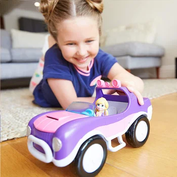 Originalus Polly Pocket Princesė Mergina Lėlės Automobilių Žaislas Mini Polly Prabangus Sedanas Kostiumas Mergaitėms Lizdus Lėlės, Žaislai Vaikams, Dovana Boneca