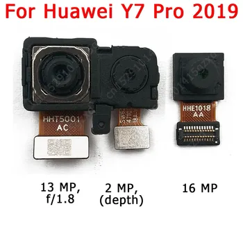 Originalus Priekiniai ir Galiniai Atgal Fotoaparatą, Huawei Y7 2018 Pagrindinis Susiduria Kamera Modulis Flex Kabelis Pakeitimo Atsarginės Dalys