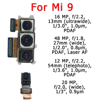 Originalus Priekyje ir gale Galinio vaizdo Kamera, Skirta Xiaomi Mi 9 Mi9 SE Lite 9SE Pagrindinis Susiduria Kamera Modulis Flex Kabelis Pakeitimo Atsarginės Dalys