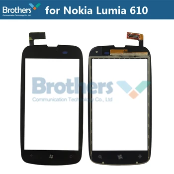 Originalus Touch Ekranas Skaitmeninis Keitiklis Skirtas Nokia Lumia 610 Priekinio Stiklo Lęšis Nokia Lumia 610 Jutiklinis Ekranas Juodas Telefonas Pakeitimo