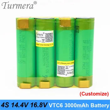 Originalus vtc6 3000mah baterijos 18650 3 12,6 v 4s 16.8 v baterija atsuktuvas baterija su suvirinimo litavimo juostos pritaikyti nov7