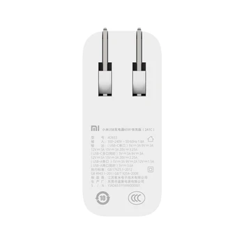 Originalus Xiaomi Įkroviklis Nešiojamas įkroviklis 4 Prievadų USB 5V/7A 65W Kelionės Sienos Kroviklis 2.4 greitai įkrauti 