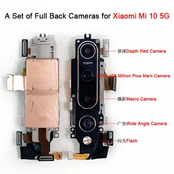 Originalą Xiaomi MI 10 MI10 M10 Galiniai Atgal Didelis vaizdo Kameros Modulis+Platus Kampas+Makro+Gylis Pateikė Kamera Flex Kabelis Xiaomi MI 10