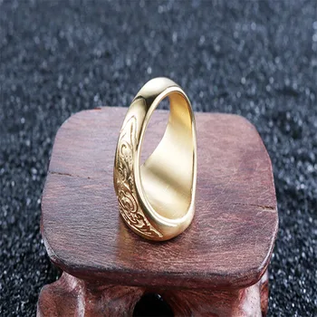 Oulai777 signet-žiedas didelis, platus, masinu žiedą žmogus vyrai, aukso žiedai, nerūdijančio plieno, punk mens žiedas Aukso vyrų pasididžiavimas priedai