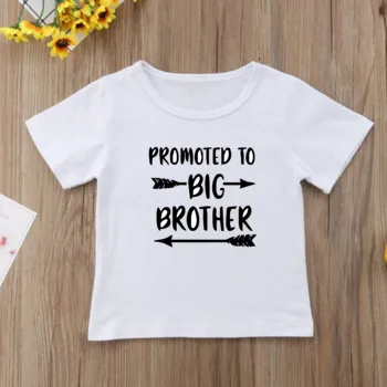 Paaukštintas Big Brother Big Sister Vaikai Atitikimo Marškinėlius Berniukų, Mergaičių Viršūnės Vasarą Trumpas Rankovės Marškinėliai Atsitiktinis Vaikų Tees
