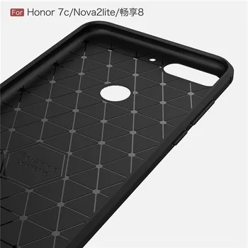 Padengti Huawei Honor 7C Pro Atveju WolfRule Minkšto Silikono Įrengtas Atvejais Bamperis Telefoną Atveju Huawei Honor 7C Pro Dangtelį 5.99
