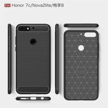 Padengti Huawei Honor 7C Pro Atveju WolfRule Minkšto Silikono Įrengtas Atvejais Bamperis Telefoną Atveju Huawei Honor 7C Pro Dangtelį 5.99