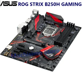 Pagrindinė plokštė ASUS ROG STRIX B250H ŽAIDIMŲ LGA1151 7-osios, 6-osios kartos Core i7 i5, i3 Pentium Celeron DDR4 M. 2 B250 ATX USB 3.1 Panaudota