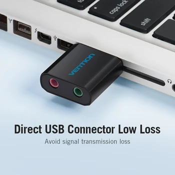 Paj Mini Išorinė USB Garso plokštė USB 3,5 mm ausinių Adapteris, Garso Kortelė Mikrofonas Garsiakalbis Nešiojamas PS4 Kompiuterio Garso plokštės