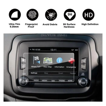Pakeisti Jeep Renegade-2017 Automobilių GPS Navigacijos Screen Protector, DVD Ekrano Grūdinto Stiklo Dangtis Filmas