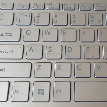 Pakeisti klaviatūras klaviatūra su foniniu Apšvietimu SVF14 SONY Vaio SVF14N JAV lietuvių sidabro su rėmu KB Varžtas 14926402USX AEFI2R000203