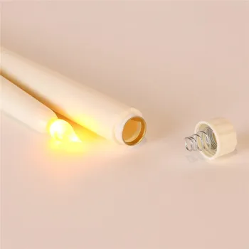 Pakuotėje 6 tolimų ar ne Nuotolinio LED Siaurėjantys Žvakidės, Vestuvių,Plastikiniai Flameless Šiltai Balta 11 colių Baterija Žvakės