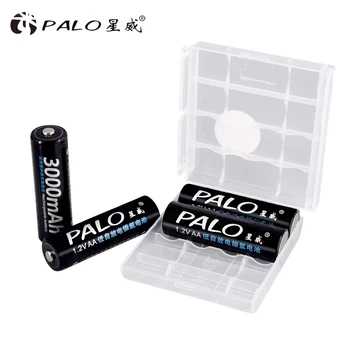 PALO 1.2 V Ni-MH AA tipo įkraunamos baterijos + LCD ekranas Smart USB akumuliatoriaus Kroviklis AA, AAA, C, D Dydžio Įkraunamų Baterijų