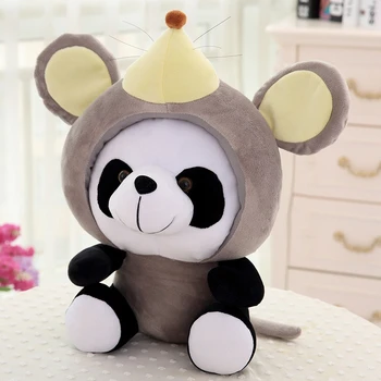 Panda Pliušinis Kawaii Panda Iškamšos 12 Kinų Zodiako Panda peluche Pliušiniai Žaislai Vaikams, Įdaryti Gyvūnų Lėlės Vaikams Dovanų