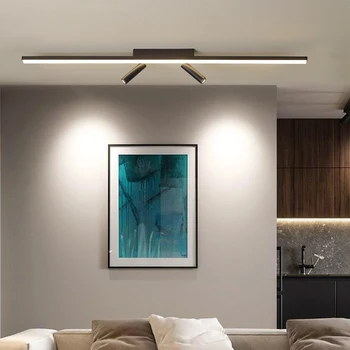 Paprastas, Modernus LED Lubų liustra, miegamojo kambarį Praėjimo koridorius, balkonas, virtuvė, Juoda AC90-260V liustra Apšvietimo