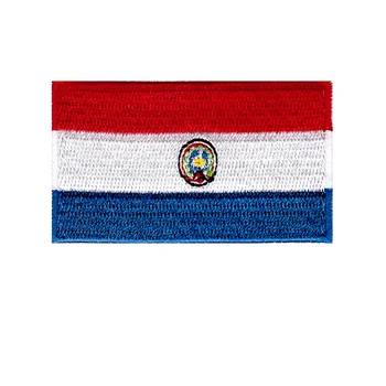 Paragvajaus nacionalinės vėliavos Ženklelis Pleistrai Geležies Arba Siūti Audinys Lipdukas Drabužių Ženklelis Išsiuvinėti Appliques 