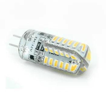 Parduodamas 10vnt daug G4, LED Lemputė 12V 48 LED silikono Kukurūzų led Lemputė kristalų liustra 3014SMD Dėmesio Balta/Šiltai balta Šviesa