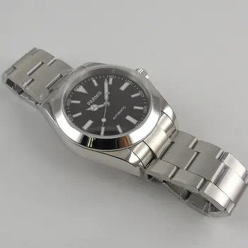 Parnis 40mm Žiūrėti Vyrų Mechaninė Nerūdijančio Plieno Atveju Sapphire Kristalas Atsitiktinis Šviesos Vandeniui Vyrų Automatinis laikrodis