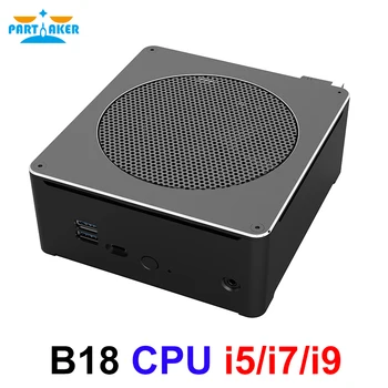 Partaker B18 Intel i9 8950HK i7 8750H 6 Core 12 Temas Mini PC Windows 10 Pro DDR4 i5 8300H AC Wifi Stalinio Kompiuterio HD Mini DP