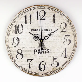 Paryžiaus Apdaila Didelis Sieninis Laikrodis Kambarį Abstrakčiai Dekoro Ramioje Retro Žiūrėti Vandeniui Apskrito Sieniniai Laikrodžiai