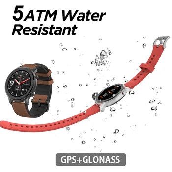 Pasaulinė Versija Amazfit VTR 47mm Huami GPS SmartWatch Vyrų Vandeniui 5ATM Smartwatch 24 Dienų Baterija AMOLED Ekranas MusicControl