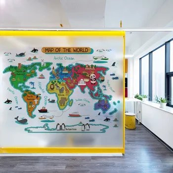 Pasaulio žemėlapyje sienų lipdukai vaikams kambariai namų dekoro kambario sienos lipdukai skirti dekoruoti miegamojo puošimas freskos vaikams namas