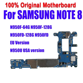 Patikrintas Atrakinta Logika Valdybos Samsung Note 8 N950F / N950FD Plokštė 64GB savarankiška, Mainboard