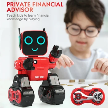 Pažangi RC Pinigų Taupymo Robotas Interaktyvaus Garso Kontrolės Palieskite Jutiklio Balso Įrašymo Dainuoti Ir Šokti Programavimo RC Vaikų Žaislas