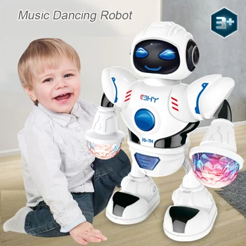 Pažangi Šokių Robotas Elektros Šokių Pėsčiomis Muzikos Modelio Robotas Su Spalvinga Mirksi Šviesos Vaikai, Interaktyvios Lavinimo Žaislas