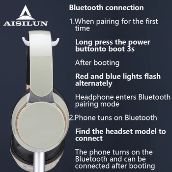 PC Belaidės Ausinės Bluetooth 5.0 Sporto laisvų Rankų įranga, Sulankstomas Reguliuojamas Stereo Ausinės Su Mic Telefonu Žaidėjus TV Šalmai