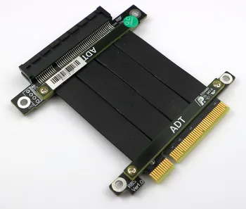 PCI-E 3.0 x8 ilgiklis pcie riser card 8x pratęsti visu greičiu stabilumą žaidimų kompiuterio tinklo kabelis plokščias patch