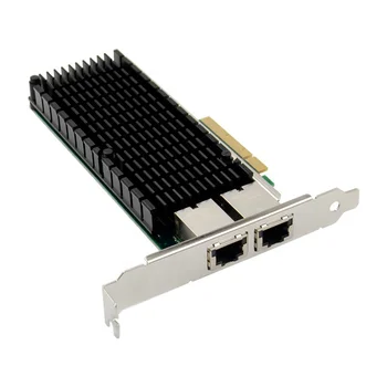 PCIe X8 Dual port 10GbE RJ45 Server NIC Tinklo plokštė PCIE 10 Gigabit Ethernet server kortelės X540 10000M PCI Express 8X LAN 10G