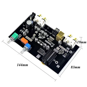 PCM5100 MS8416 Optinė USB įvesties NE5532 OP DC 12V 24bit 192K Su Garso Garsumo Valdymas VPK Valdybos B9-007