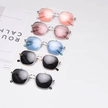 Peekaboo punk apversti aukštyn akiniai nuo saulės moterims poliarizuota metalo rėmas korėjos stiliaus recepto akinius vyrų kvadratinių uv400 dovanos 2020 m.