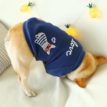 PETCIRCLE Pet Suknelė prancūzų Buldogas Corgi Mažųjų ir Vidutinių Šunų Drabužius Pugs Riebalų Šuo Mielas, T-Shirt