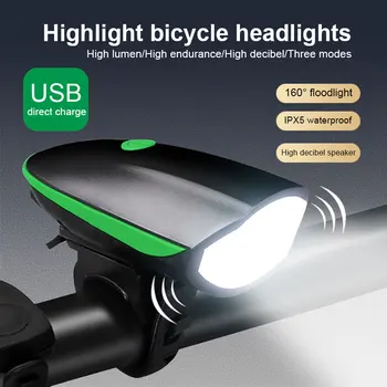 PHMAX Dviračių Šviesa Nustatyti Vandeniui MTB Dviračio Ragų Šviesos USB Įkraunamas Saulės LED Žibintai Saugos Įspėjimas Dviračių užpakalinis žibintas