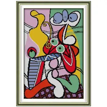 Picasso tapybos skaičiuojami Kryželiu 11CT 14CT Kryželiu Rinkinys PASIDARYK pats Didmeninės Kinijos kryželiu Siuvinėjimo Rinkinys Rankdarbiams