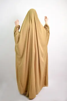 Pilnas Draudimas Musulmonų Ilgai Khimar Moterų Suknelė, Hijab Malda Drabužis Su Gobtuvu Djellaba Jilbab Abaja Ramadanas Suknelė Islamo Drabužių Niqab