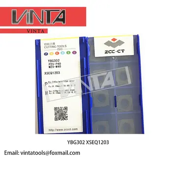Ping10pcs/box YBG302 XSEQ1202 XSEQ1203 XSEQ12T3 XSEQ1204 XSEQ12T4 CNC Karbido Frezavimo Įdėklai Veido ir Side Cutter SMP01